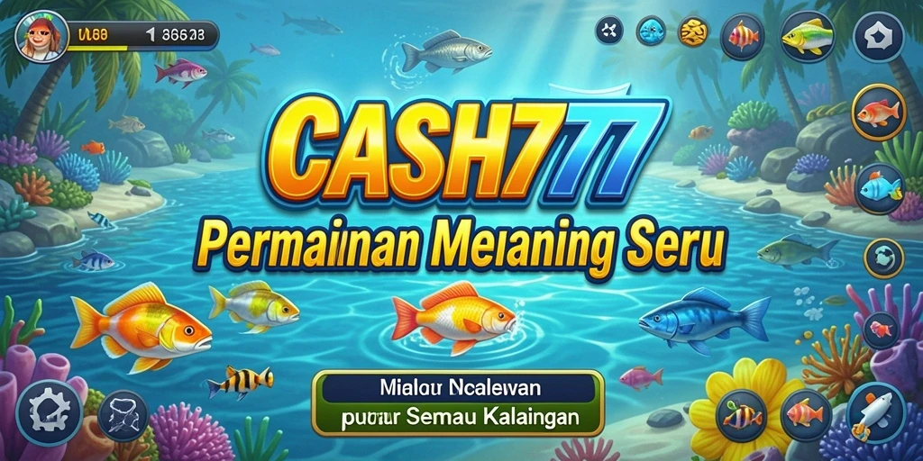 Tampilan gameplay CASH777 dengan aksi memancing yang mendebarkan.
