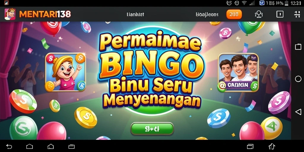 Tampilan gameplay MENTARI138 yang menarik dan seru dalam bermain Bingo.