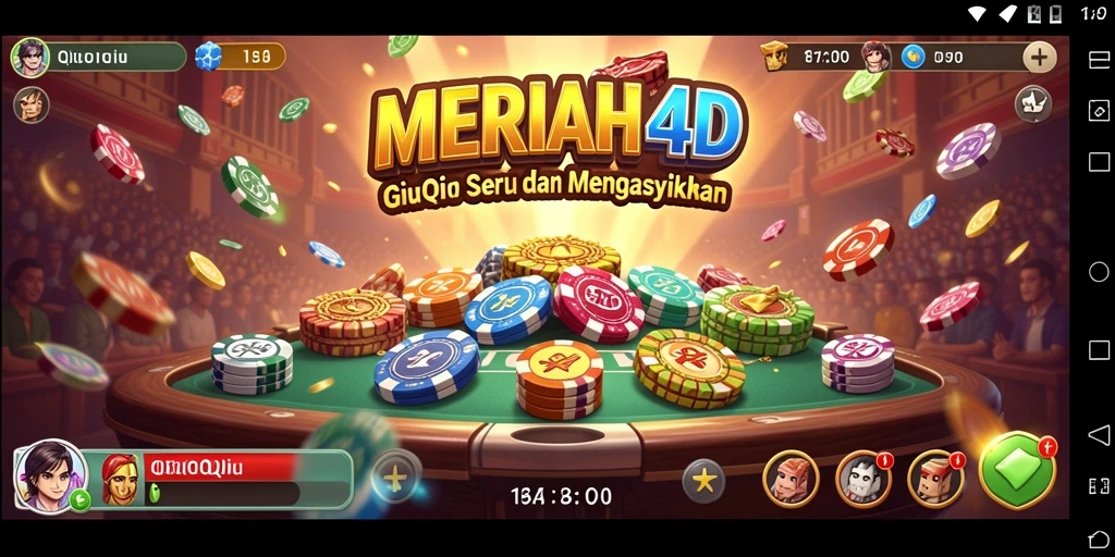 Gameplay seru dalam MERIAH4D menampilkan pertandingan QiuQiu yang mendebarkan.