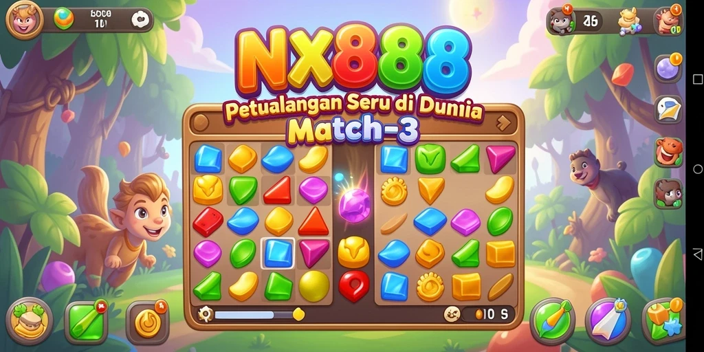Screenshot dari gameplay seru NX888 yang penuh warna.
