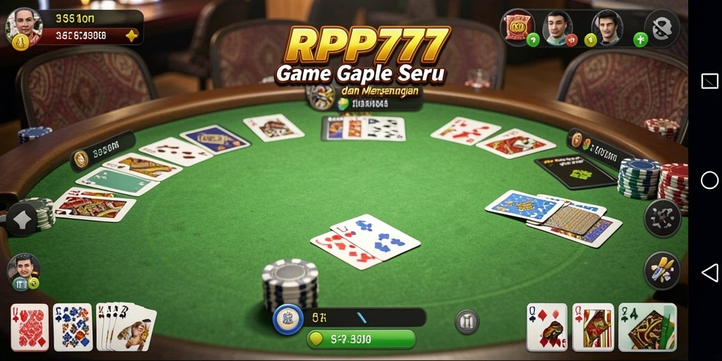 Tampilan gameplay Gaple yang seru dan interaktif di RPRP777.