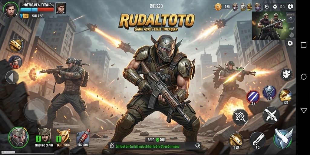 Screenshot gameplay RUDALTOTO menampilkan aksi mendebarkan dan grafis menawan.