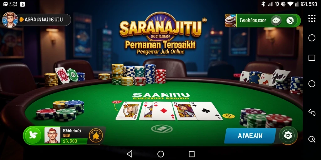 Tampilan permainan Poker yang menarik dan interaktif di SARANAJITU.