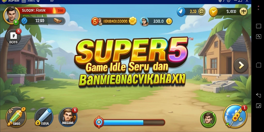 Tampilan gameplay <strong>SUPER5</strong> yang menarik dan penuh warna.