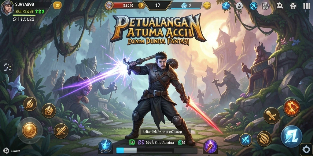 Ekspresi seru dalam pertempuran di <strong>SURYA898</strong>.
