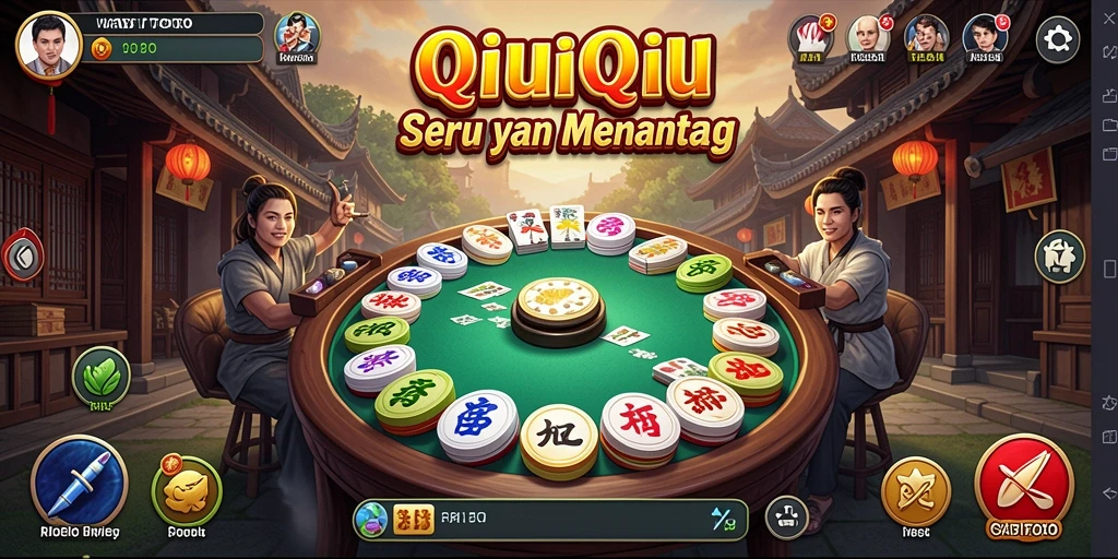 Screenshot gameplay WATITOTO menampilkan suasana seru saat bermain QiuQiu.