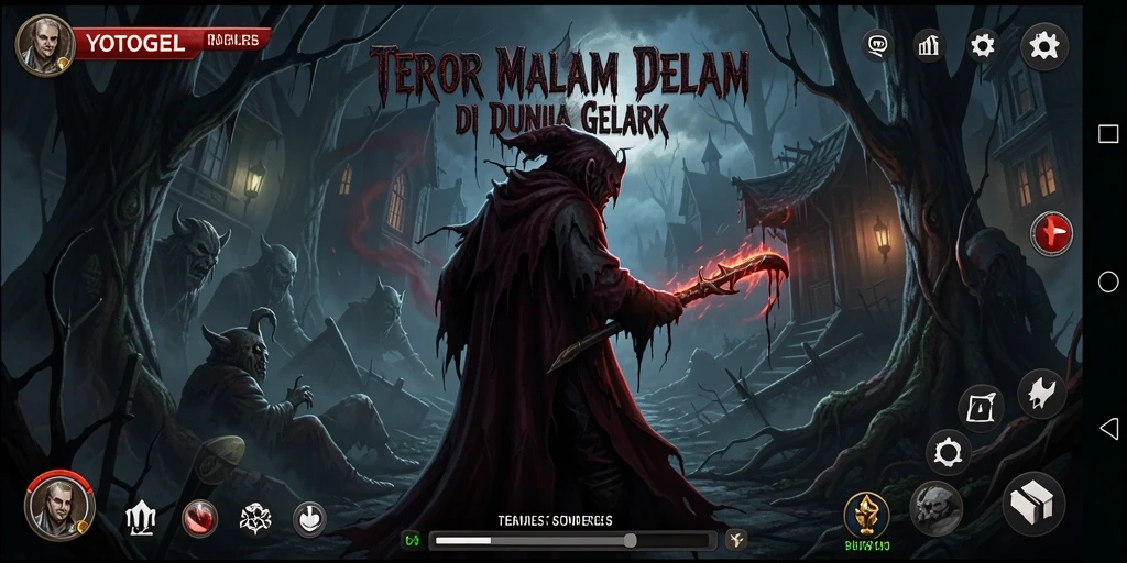 Screenshot gameplay YOTOGEL dengan suasana horor yang mencekam.